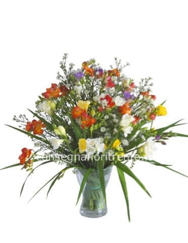 grazie di cuore .Bouquet di fiori misto . assortite.
