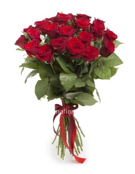 mazzo di 25 rose rosse